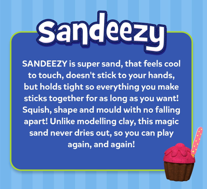 Skillmatics Sandeezy ごっこ遊び デザートセット – 型、道具、トッピング付きサンドプレイセット、子供用感覚玩具、無毒、汚れなし、創造的な室内アクティビティ、3、4、5、6、7歳