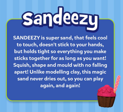 Skillmatics Sandeezy ごっこ遊び デザートセット – 型、道具、トッピング付きサンドプレイセット、子供用感覚玩具、無毒、汚れなし、創造的な室内アクティビティ、3、4、5、6、7歳