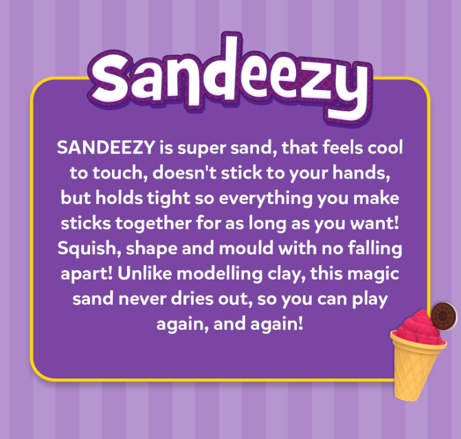 Skillmatics Sandeezy ごっこ遊び アイスクリームパーラーセット – 型、道具、トッピング付き砂遊びセット、子供用感覚玩具、無毒、汚れなし、創造的な室内アクティビティ、3、4、5、6、7歳